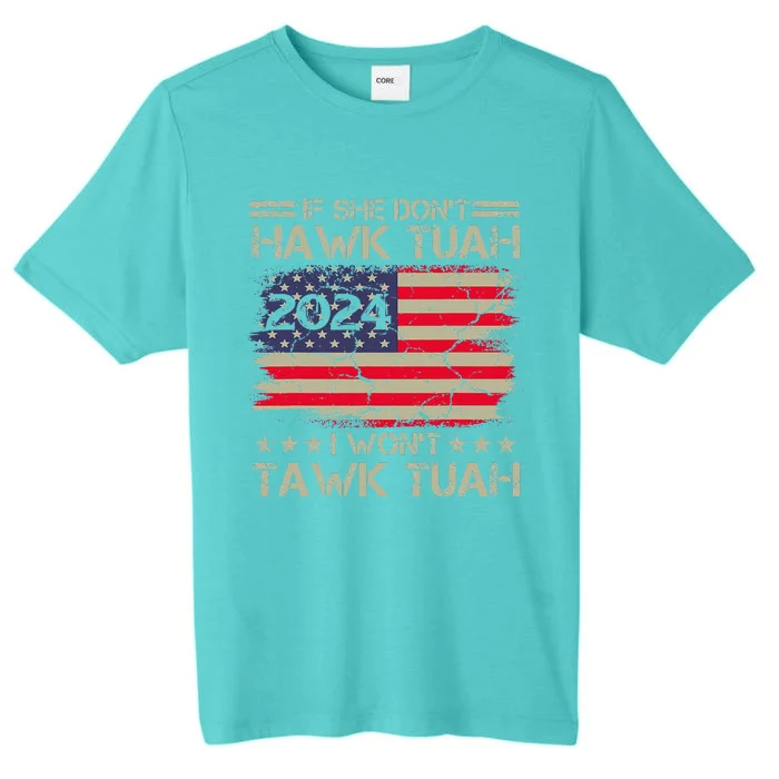 If She DonT Hawk Tush I DonT Tawk Tuah ChromaSoft Performance T-Shirt