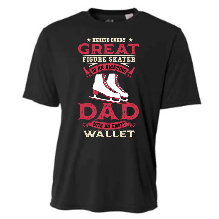 Ice Skating Dad Skates Sport Father's Day Cooling Performance Crew T-Shirt