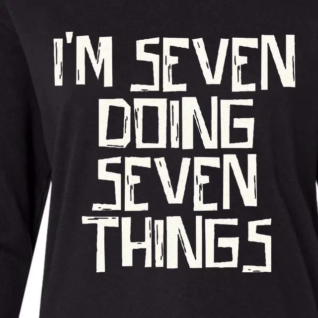 Im Seven Doing Seven Things Womens Cotton Relaxed Long Sleeve T-Shirt