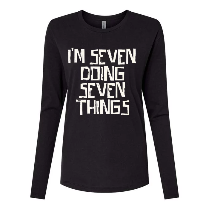 Im Seven Doing Seven Things Womens Cotton Relaxed Long Sleeve T-Shirt