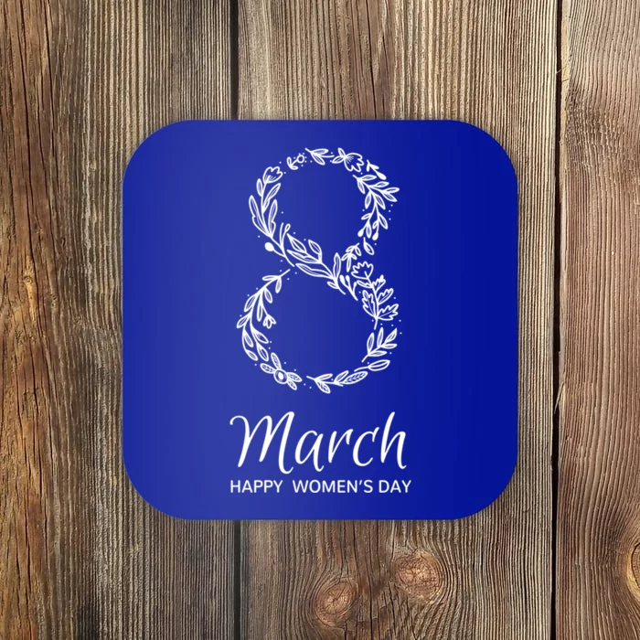 International S Day 2024 Happy 8 March Floral Great Gift Coaster