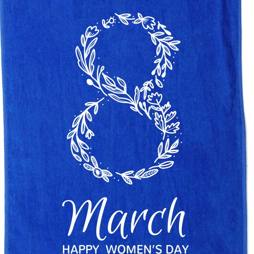 International S Day 2024 Happy 8 March Floral Great Gift Platinum Collection Golf Towel