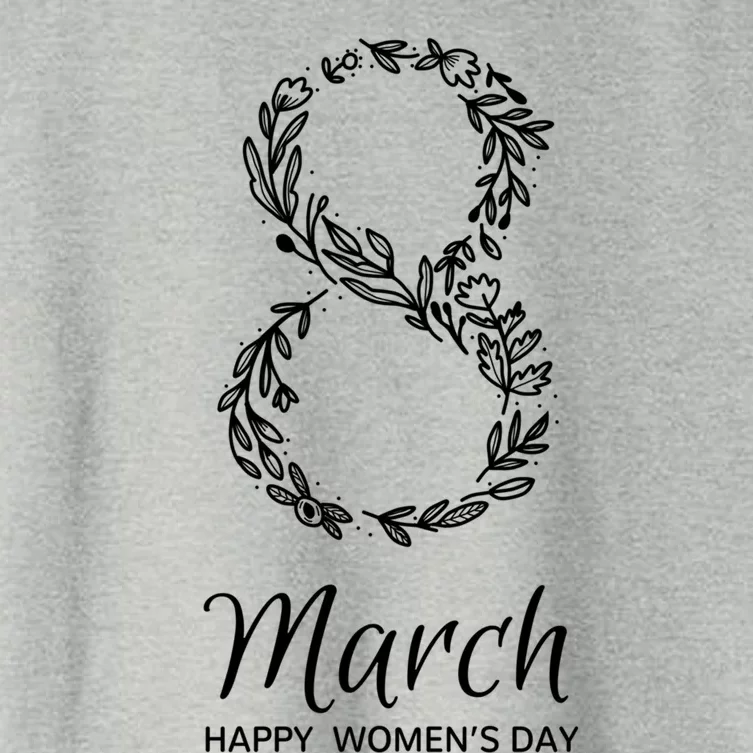 International S Day 2024 Happy 8 March Floral Great Gift Women's Crop Top Tee