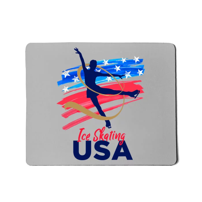 Ice Skating Dance Support The Team USA Flag Mousepad