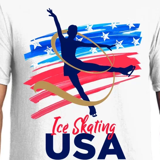 Ice Skating Dance Support The Team USA Flag Pajama Set