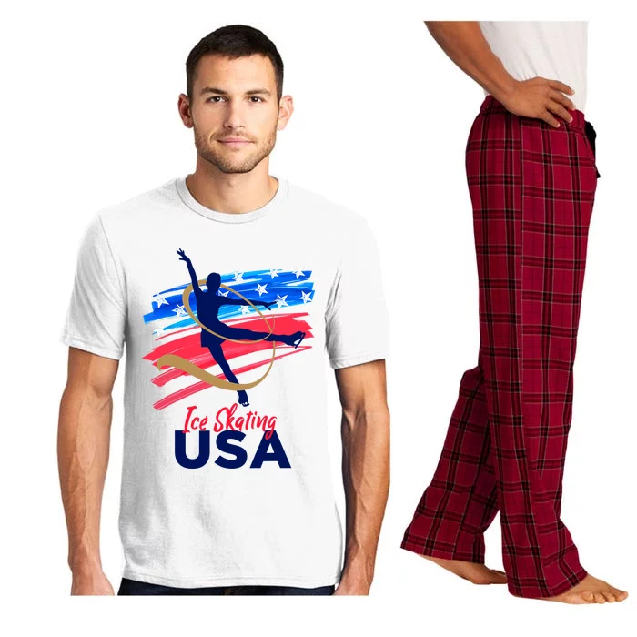 Ice Skating Dance Support The Team USA Flag Pajama Set