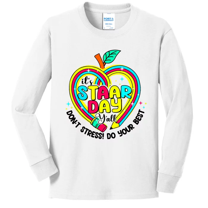 ItS Star Day DonT Stress Do Your Best Kids Long Sleeve Shirt