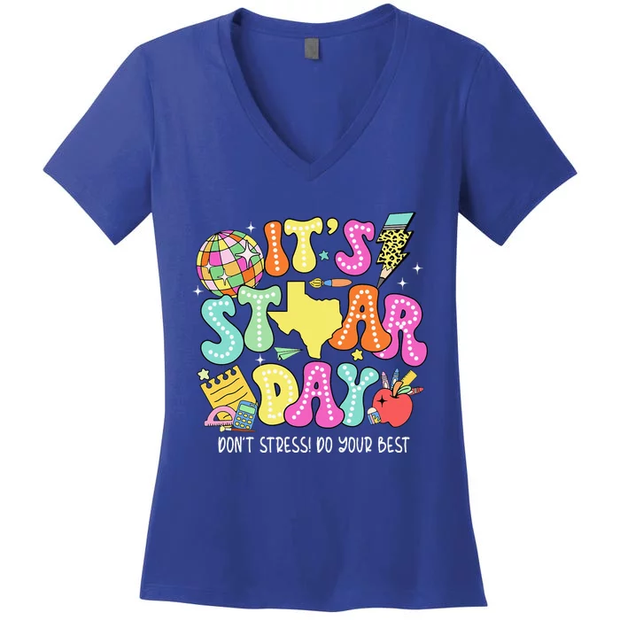 It's Staar Day Don't Stress Do Your Best Women's V-Neck T-Shirt