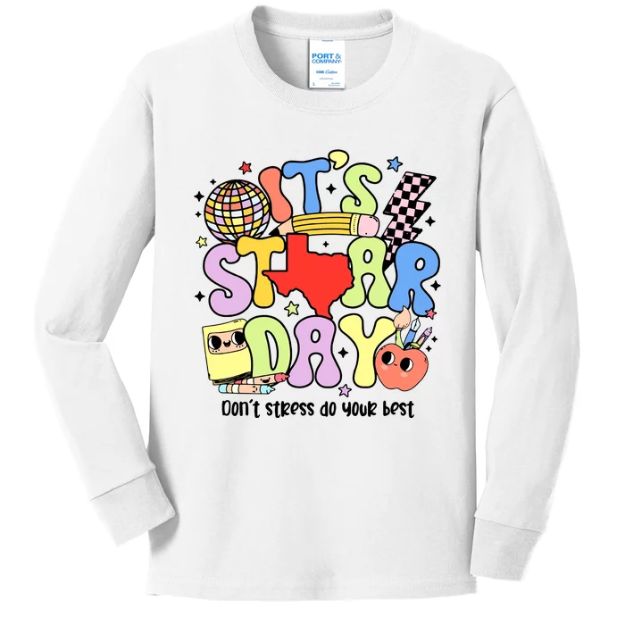 ItS Star Day DonT Stress Do Your Best Kids Long Sleeve Shirt