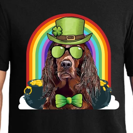 Irish Setter Dog Leprechaun Funny St Patricks Day Gift Pajama Set