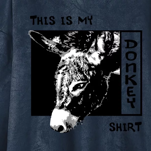 Ironic Saying Donkey Funny Mule Farm Animal Gift Hooded Wearable Blanket