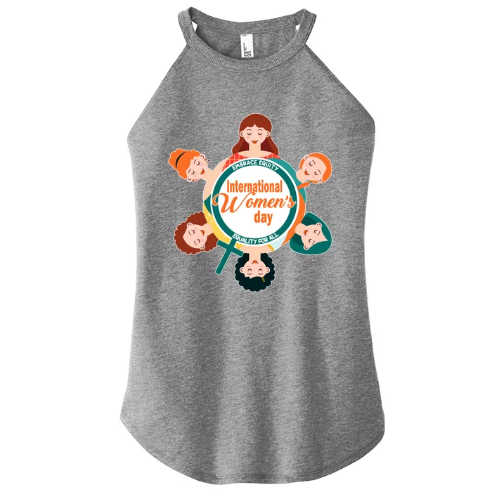 International 'S Day: Equality Embrace Equity Gift Women’s Perfect Tri Rocker Tank