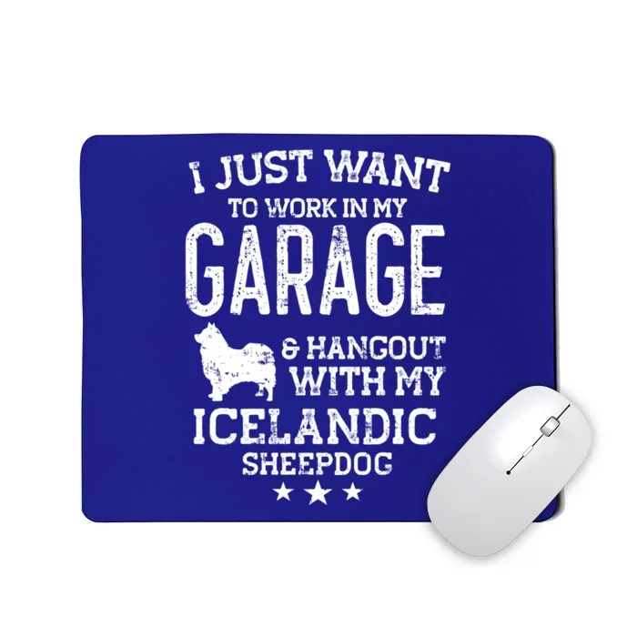 Icelandic Sheepdog Dad Car Garage Hangout Gift Mousepad