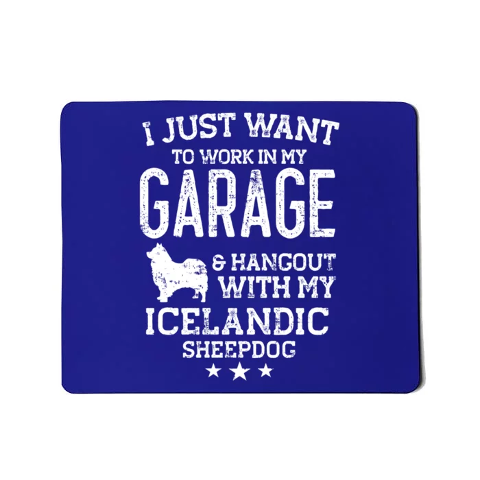 Icelandic Sheepdog Dad Car Garage Hangout Gift Mousepad