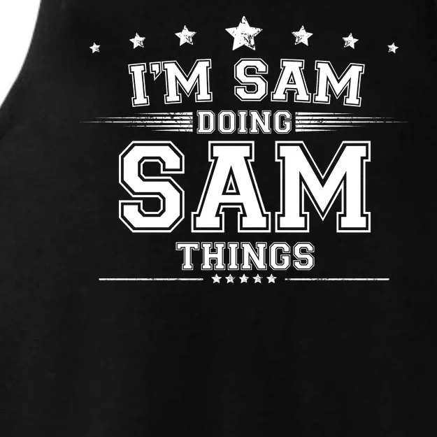 Im Sam Doing Sam Things Ladies Tri-Blend Wicking Tank