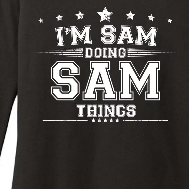 Im Sam Doing Sam Things Womens CVC Long Sleeve Shirt