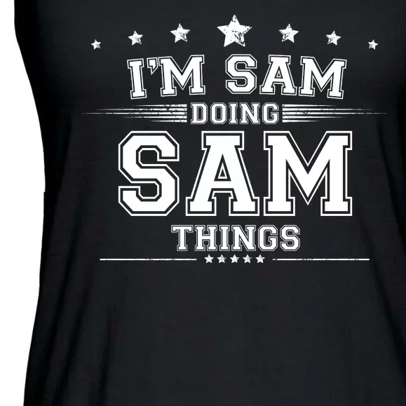 Im Sam Doing Sam Things Ladies Essential Flowy Tank