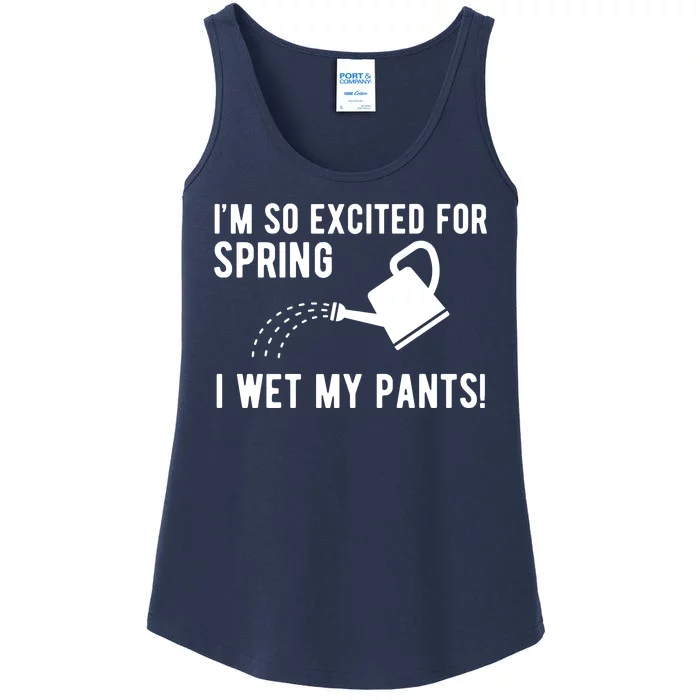 Im So Excited For Spring I Wet My Pants Funny Ladies Essential Tank