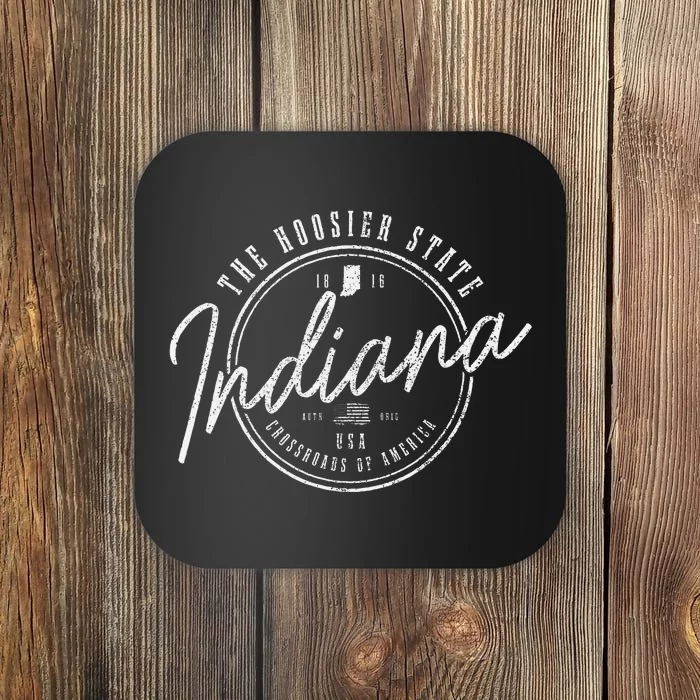 Indiana State Est. 1816 Patriotic Pride Indiana Coaster