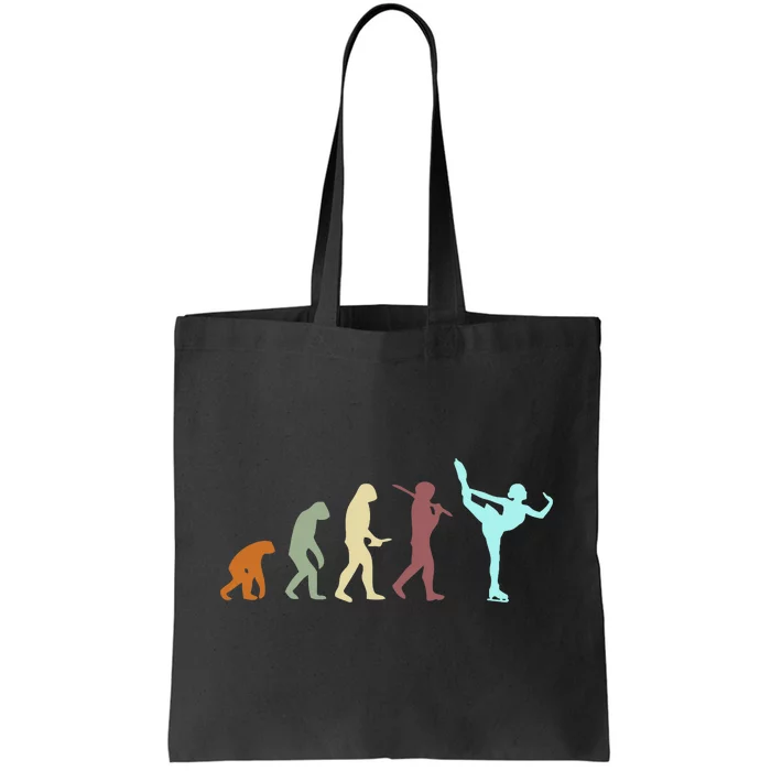 Ice Skating Evolution Figure Skate Skater Lover Graphic Premium Tote Bag