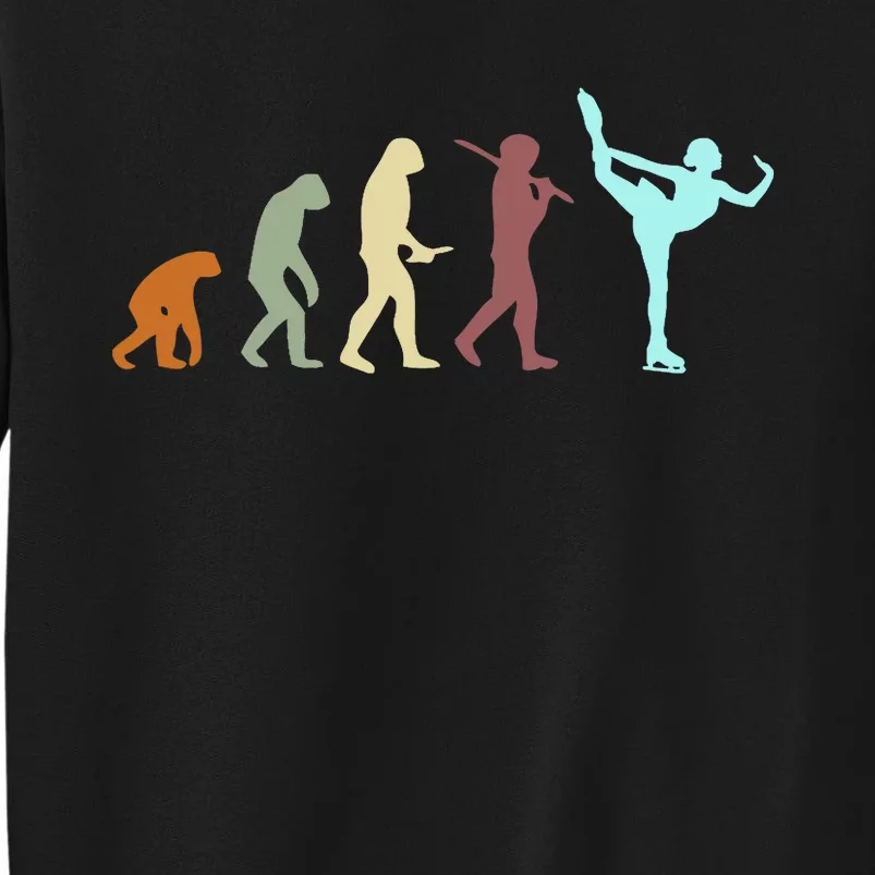 Ice Skating Evolution Figure Skate Skater Lover Graphic Premium Tall Sweatshirt