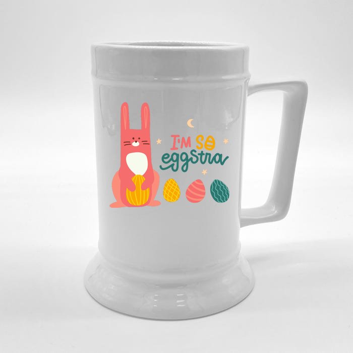 I'm So Eggstra Funny Extra Easter Holiday Front & Back Beer Stein