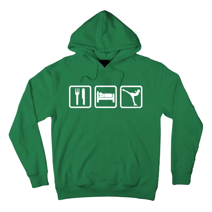 Ice Skater Eat Sleep Ice Skating Hoodie