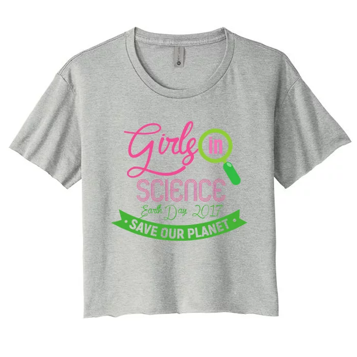 In Science Earth Day Women's Crop Top Tee