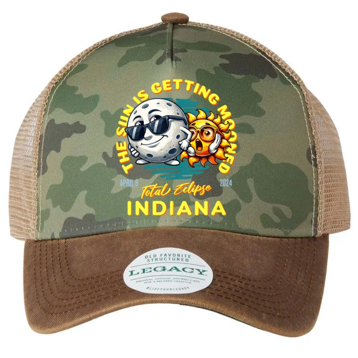 Indiana Solar Eclipse Apr 8 2024 Sun Is Getting Mooned Legacy Tie Dye Trucker Hat