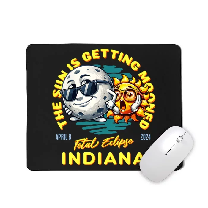 Indiana Solar Eclipse Apr 8 2024 Sun Is Getting Mooned Mousepad