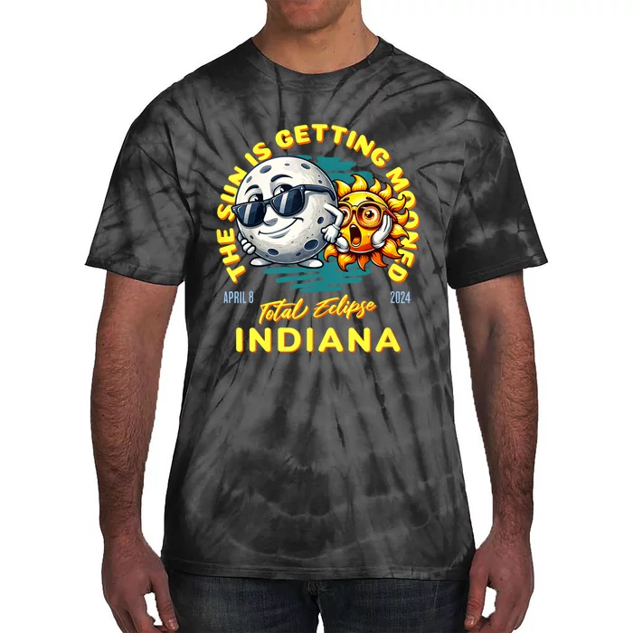 Indiana Solar Eclipse Apr 8 2024 Sun Is Getting Mooned Tie-Dye T-Shirt