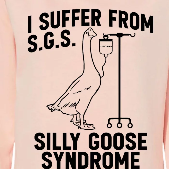 I Suffer From Silly Goose Syndrome Funny Goose Joke Humor Womens California Wash Sweatshirt