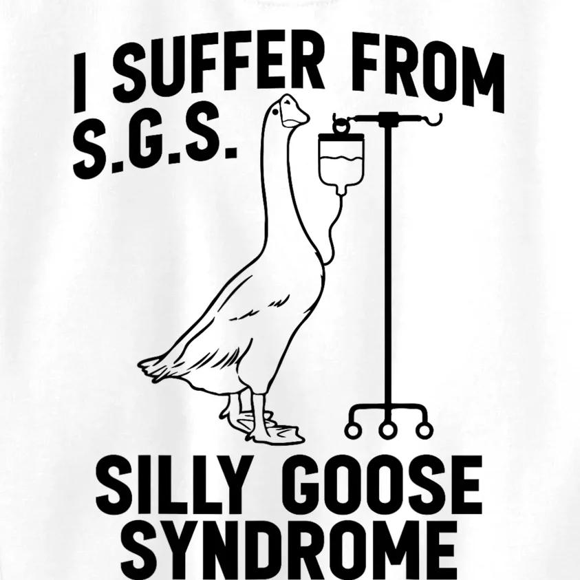 I Suffer From Silly Goose Syndrome Funny Goose Joke Humor Kids Sweatshirt