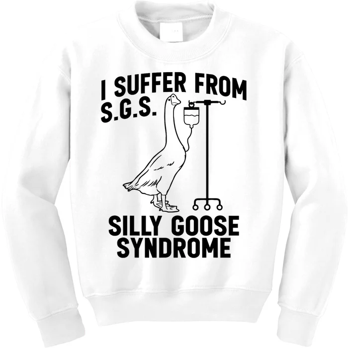 I Suffer From Silly Goose Syndrome Funny Goose Joke Humor Kids Sweatshirt