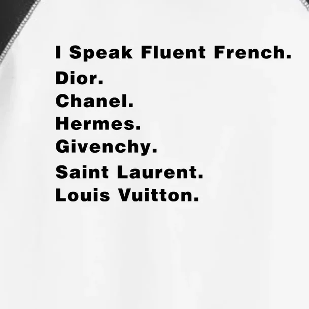 I Speak Fluent French Toddler Fine Jersey T-Shirt