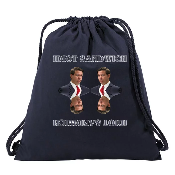 Idiot Sandwich Funny Ron DaSantis Politcal Drawstring Bag