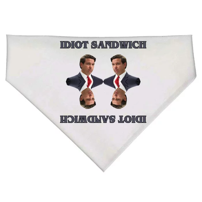 Idiot Sandwich Funny Ron DaSantis Politcal USA-Made Doggie Bandana