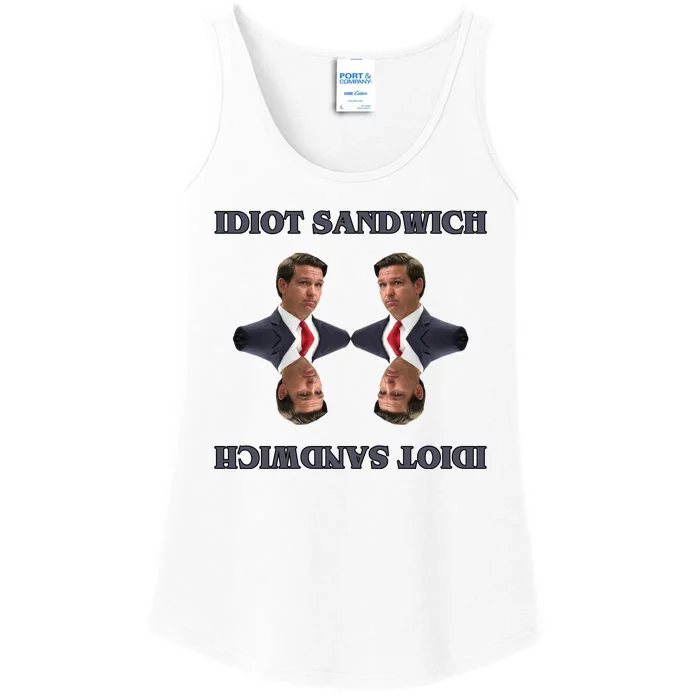 Idiot Sandwich Funny Ron DaSantis Politcal Ladies Essential Tank