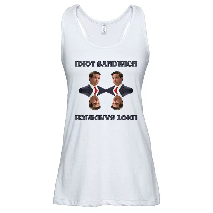 Idiot Sandwich Funny Ron DaSantis Politcal Ladies Essential Flowy Tank