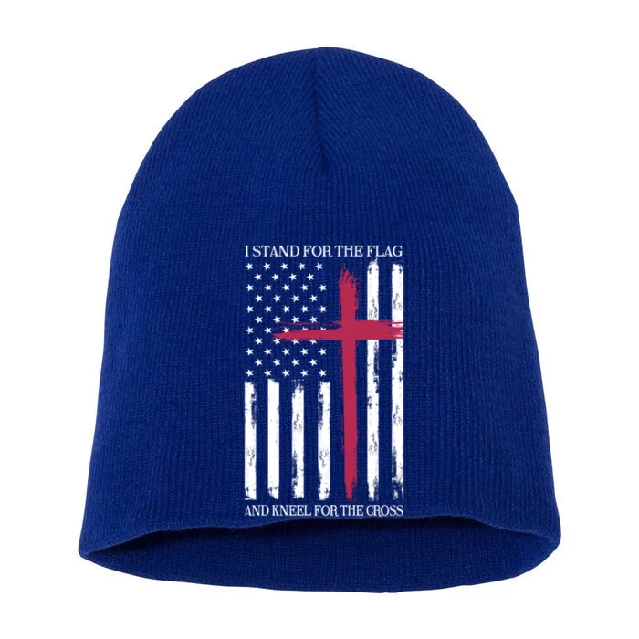 I Stand For The Flag Memorial Day Never Forget Veteran Gift Short Acrylic Beanie