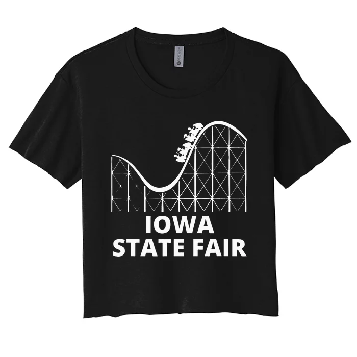 Iowa State Fair Roller Coaster County Fair Women's Crop Top Tee