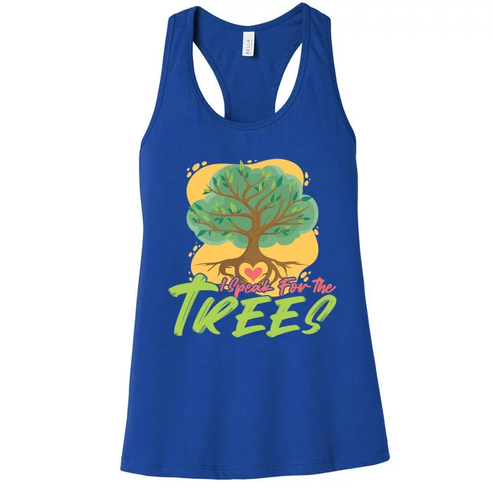 I Speak For The Trees Earth Day Love Gift Women's Racerback Tank