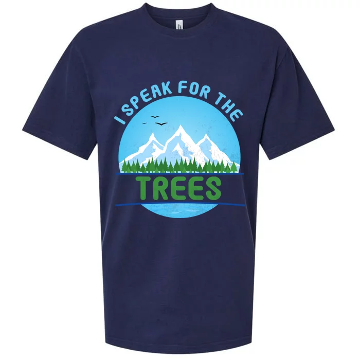 I Speak For Trees Earth Day Save Earth Inspiration Hippie Gift Sueded Cloud Jersey T-Shirt