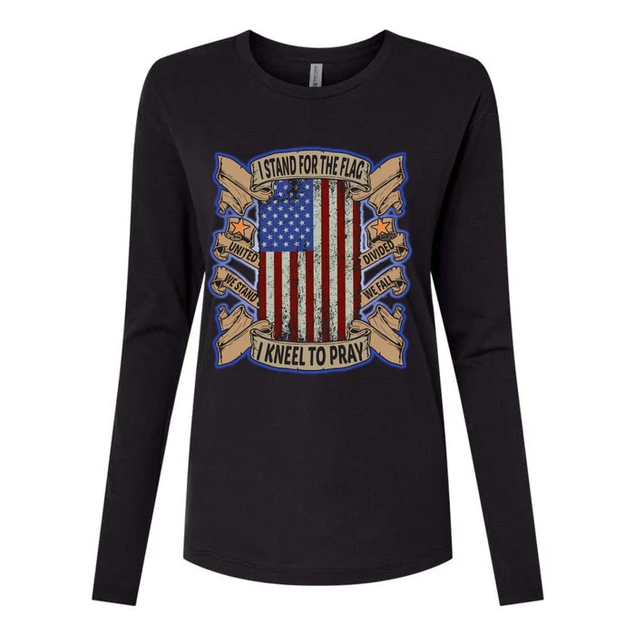 I Stand For The Flag Gift Womens Cotton Relaxed Long Sleeve T-Shirt