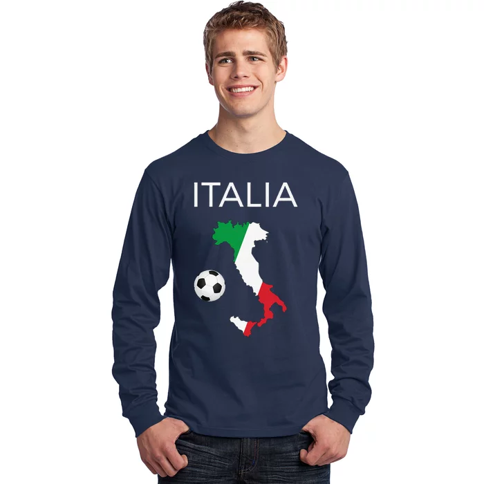 Italy Soccer Forza Azzurri Italian Italia Long Sleeve Shirt