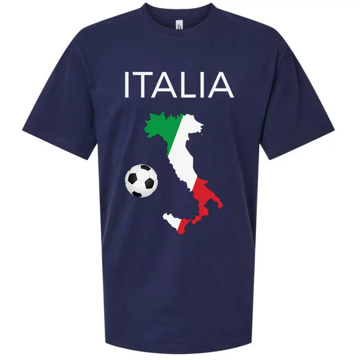 Italy Soccer Forza Azzurri Italian Italia Sueded Cloud Jersey T-Shirt