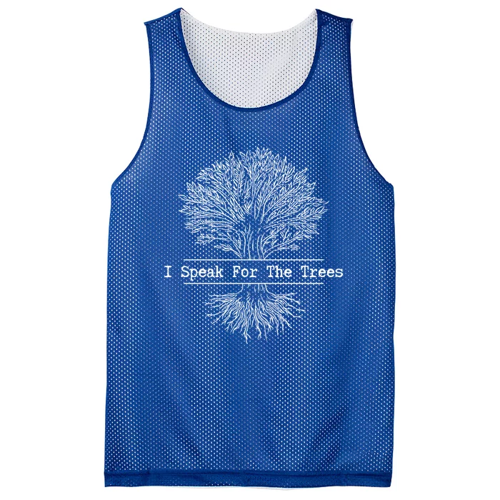 I Speak For The Trees Earth Day Green Planet Nature Type Meaningful Gift Mesh Reversible Basketball Jersey Tank