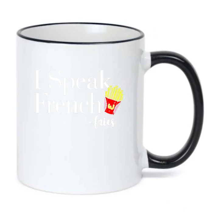 I Speak French Fries Black Color Changing Mug