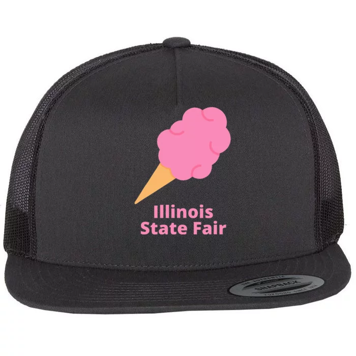 Illinois State Fair Pink Cotton Candy County Fair Flat Bill Trucker Hat