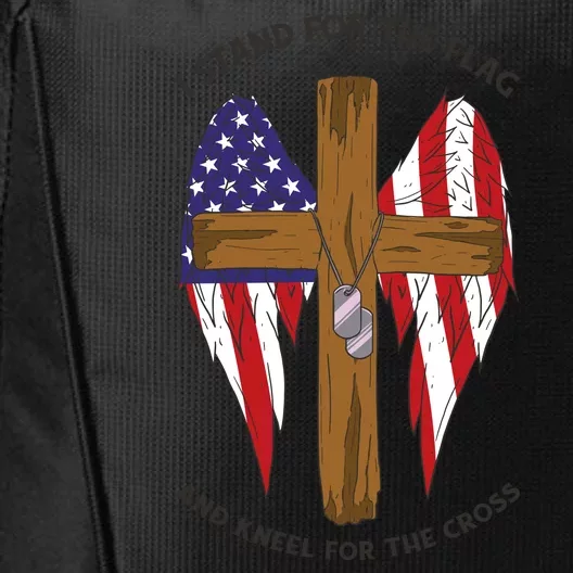 I Stand For The Flag Kneel For The Cross USA City Backpack